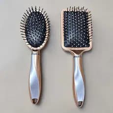 Escova De Cabelo Profissional Pente de Pentear almofadada com cerdas macias oval e raquete