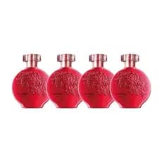 Kit 4 Perfumes Florata Red Feminino Intenso Floral - 100ml
