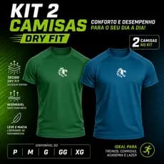 Kit 2 Camisas Dry Fit Masculino Academia Não Marca Suor Leve Confortável Para Treino e Esportes