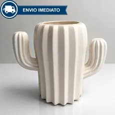Porta Lápis Cacto Fofo Premium | Organizador de Mesa | Porta Caneta e Maquiagem Decorativo