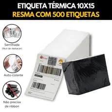 500 Etiquetas Térmicas 10x15cm Formato Resma Barata