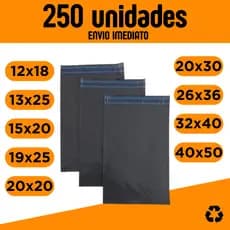 Kit 250 Envelope De Segurança Embalagem Envio Tamanho 12x18 13x25 15x20 19x25 20x20 20x30 26x36 32x40 40x50