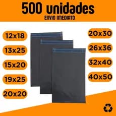 Kit 500 Envelope De Segurança Embalagem Envio Tamanho 12x18 13x25 15x20 19x25 20x20 20x30 26x36 32x40 40x50