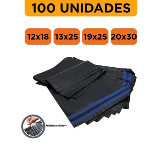 Kit 100 Unidades Envelope de Envio Saco de Envio Cinza Embalagem 12x18 13x25 19x25 20x30