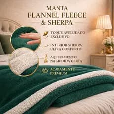 Manta Sherpa Casal Cobertor Edredom Pelo de Carneiro Grosso Classic Flannel Dupla Face Felpuda