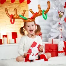 Anel de chifres infláveis de Natal jogando brinquedos brinquedos de entretenimento para festas de fim de ano