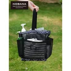 Cesta de malha de banho portátil para viagem ao ar livre Banheiro Bolsa de malha de higiene pessoal Bolsa de armazenamen