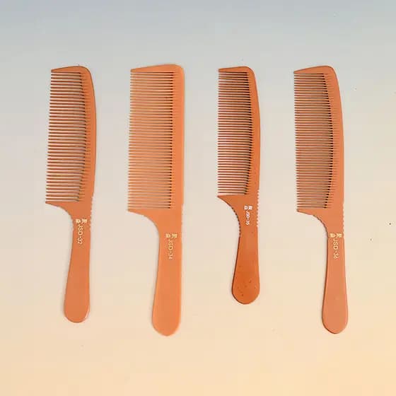 Pente de baquelite para cabeleireiro, pente profissional para corte de cabelo, cabelo masculino, cabeça plana, ultrafino