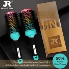 Pente de rolamento profissional para cabeleireiro, tubo de alumínio cerâmico, fivela interna para salão de beleza, estil