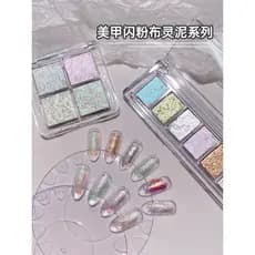 Manicure Glitter pano espírito lama 2025 novo estilo unha polonês cola polarizada sólida opala lama fada em pó creme Wea