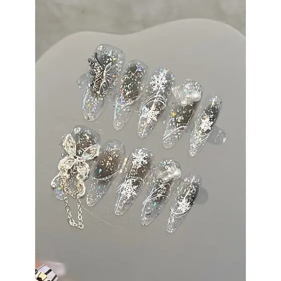 [Tiro Real Original] Borboleta de mercúrio indústria pesada francesa y2k diamante estroboscópico doce legal europeu feit