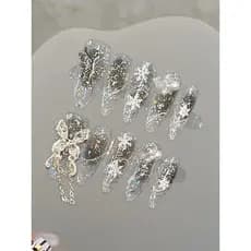 [Tiro Real Original] Borboleta de mercúrio indústria pesada francesa y2k diamante estroboscópico doce legal europeu feit