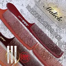 Jinda pente de baquelite polido à mão, pente de cabeleireiro masculino, pente de corte de costeletas, pente de corte de
