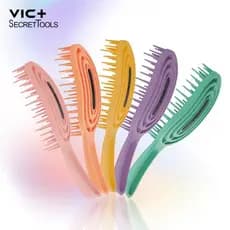 VIC + Novo produto Q3 Pente macio para extensão de cabelo Pente estilo influenciador Pente de cabelo longo Cuidados domé