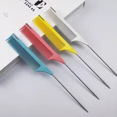VIC + escala apontou cauda pente destacando pente cabeleireiro profissional estilista de cabelo aço inoxidável agulha pa