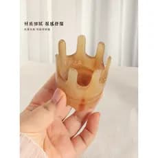 Chifre cilíndrico dentes largos Shampoo pente escultura aperto antiderrapante adequado para casa diariamente pentear ute