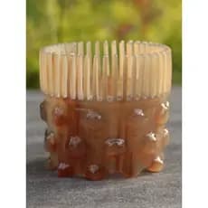 Natural chifre de iaque linhas de picada shampoo massagem chifre pente banho shampoo pente limpo couro cabeludo massagem