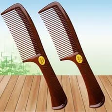 Pente Jiamei Imitação de Grão de Madeira Cor de Alta Qualidade Engrossado Dente Médio Cabelo Liso Dente Grande Pente de