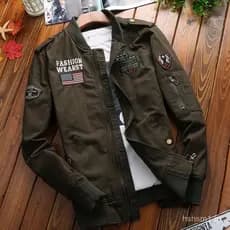 Jaqueta Masculina de Inverno Estilo Retrô Americano, Estilo Utilitário, Camiseta Curta, Traje de Piloto, Uniforme Milita