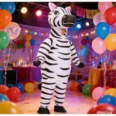 Fantasia de Natal Inflável para Adultos, Zebra, Anime, Mascote Engraçado, Cosplay para Festa de Halloween
