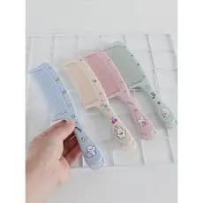 Pente de pentear doméstico para mulheres, cabelo longo dedicado, antiestático, dente largo, pente de ondulação de plásti