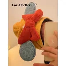 Mintrain Touca de secagem de cabelo britânica feminina Super absorvente de secagem rápida desenho animado Shampoo toalha
