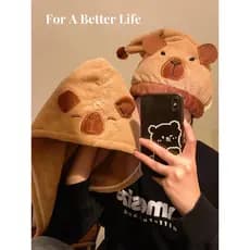 Mintrain Touca de secagem de cabelo britânica feminina Super absorvente de secagem rápida bolsa de cabelo toalha de banh
