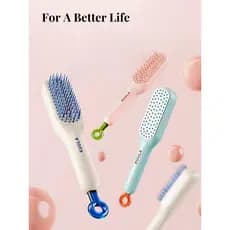 Mintrain britânico pente retrátil limpeza de cabelo não machuca o cabelo pente de cabeleireiro pente de cabelo liso durá