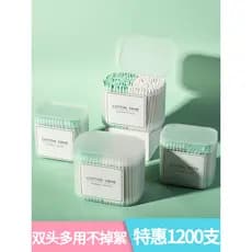 Cotonetes de algodão de duas cabeças, maquiagem descartável, guardanapo sanitário, pequena, fina, pontiaguda, colher de