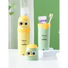 Conjunto de copo de lavagem de viagem portátil caixa de armazenamento de escova de dentes saco de lavagem dois-em-um via