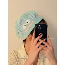 Touca de secagem de cabelo feminina Super absorvente de secagem rápida bonito crianças touca de banho Coral velo sem fia