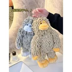 Toalha de mão pendurada bonito tridimensional Chenille boneca toalha de mão cozinha banheiro lenço Super absorvente
