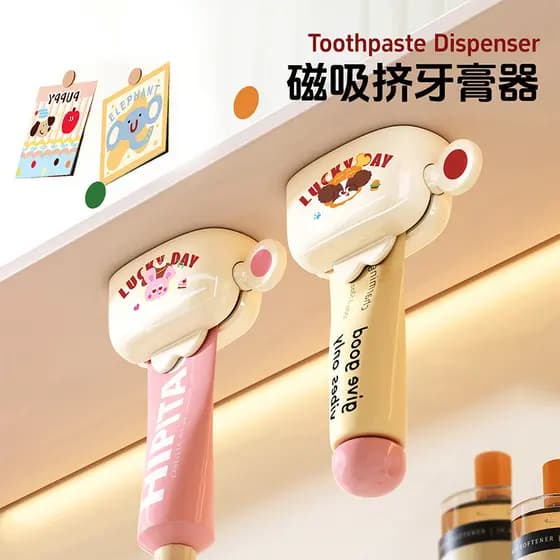 Espremedor magnético de pasta de dente doméstico, clipe de pasta de dente montado na parede, limpador Facial de parede