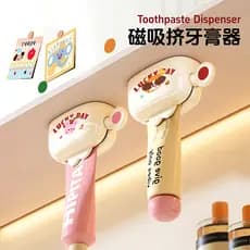 Espremedor magnético de pasta de dente doméstico, clipe de pasta de dente montado na parede, limpador Facial de parede