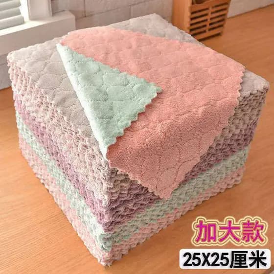 Absorver água antiaderente óleo pano prato cozinha dedicado engrossado sem fiapos limpar mesa mão esfregão toalha de lim