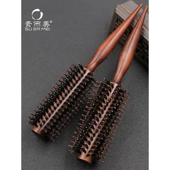 Suermei fábrica Curling pente rolamento pente cerdas resistentes a altas temperaturas pêra flor cabeça estilo cabeleirei