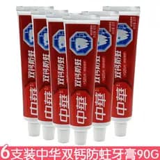 Pasta de dente Anti-cálcio com cálcio duplo da China 90g com flúor Gergelim preto Menta Colorido Frutas frescas Hálito f