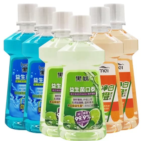 Black Girl Colutório Colutório 250ml * 6 Garrafas Hálito Fresco Limpo Gengivas Sunshine Orange Xunjie Colutório Homens M