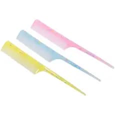 Pente de cauda pontiaguda pente de maquiagem pente de cor pente de plástico divisória de cabelo pente de trança de menin