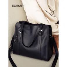 Bolsa feminina 2024 novo estilo moda bolsa de ombro feminina grande bolsa de couro genuíno bolsa feminina grande capacid