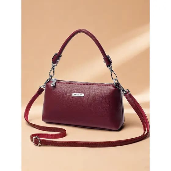 Bolsa mensageiro feminina 2025 novo estilo senhoras bolsa de embreagem couro genuíno feminino estilo mãe um ombro embrea