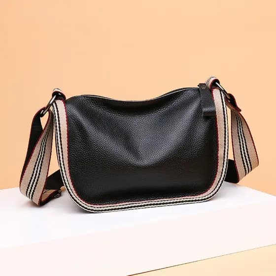 Bolsas populares 2025 Novo estilo de couro genuíno bolsa feminina alça de ombro larga bolsa de bolinho bolsa de ombro de