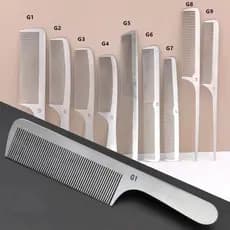 Pente de corte de cabelo de Metal pente de aço Ultra-fino pente plano masculino pente de cabelo estilista profissional c