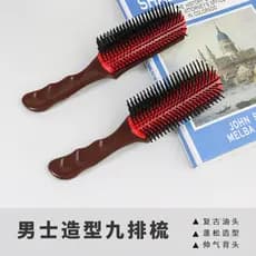 Masculino Retro cabeça de óleo grande volta estilo especial pente resistente a altas temperaturas nove fileiras pente co