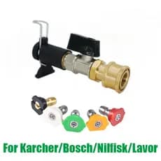 Kit De Válvula De Esfera De Lavagem De Alta Pressão Conector Rápido De 1/4 "