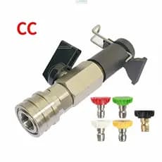 Kit Válvula Esfera 1/4" Conexão Rápida Lavadora Alta Pressão Compatível Karcher Lavor Stihl Nilfisk