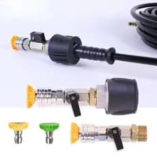 Adaptador De Mangueira De Alta Pressão Com Bico De Cinco Cores 1/4 Válvula De Conexão Rápida Para Controlar O Fluxo De Á