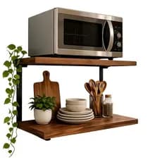 Suporte Microondas impressora Forno Air Frier Prateleira de Parede Nicho Multiuso 60cm