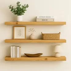 Kit 3 Prateleiras Mdf Suporte Invisível 60x15cm Flutuante Decoração Quarto Sala Cozinha
