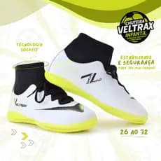 Chuteira Infantil Futsal VR7 - Tamanhos 26 ao 37, Precisão e Conforto, Várias Cores - Envio Imediato